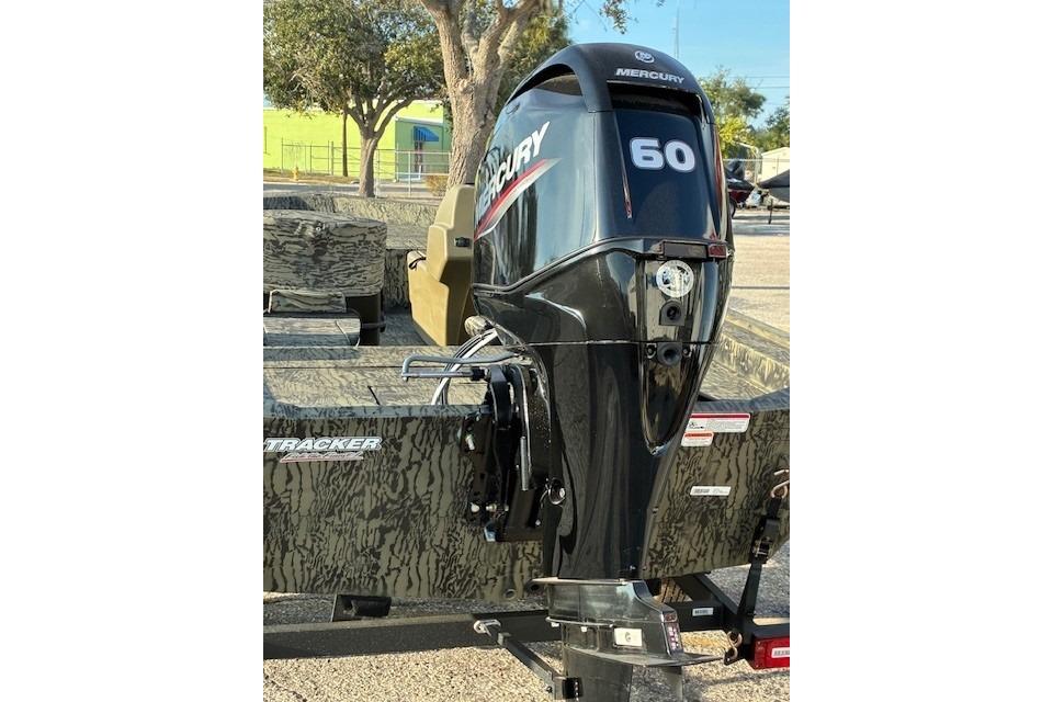2026 Tracker Grizzly 1754 SC boat with Mercury 60 outboard motor.