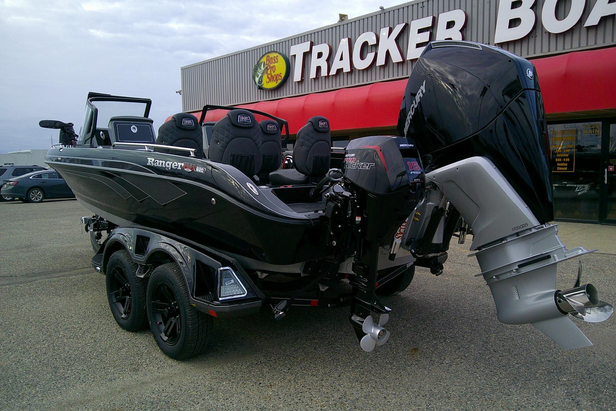 2026 Ranger 620FS Pro boat with Mercury engine at Tracker Boats dealership.
