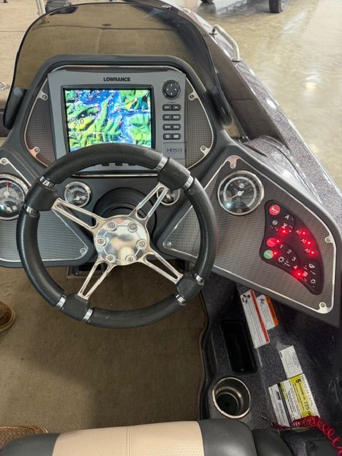 Dashboard of a 2011 Ranger Z520 Comanche with Lowrance display.