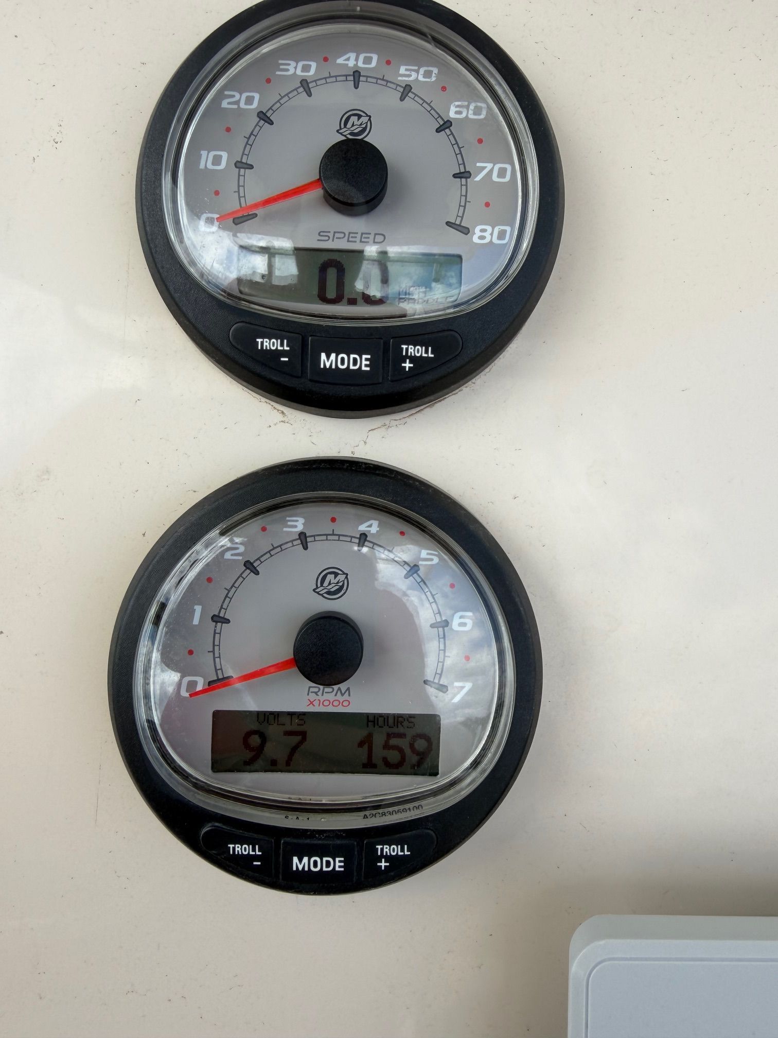 Dashboard of a 2020 Boston Whaler 230 Outrage boat.