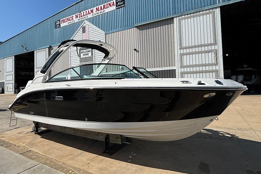 2026 Sea Ray SDX 250 Outboard boat displayed at Prince William Marina.
