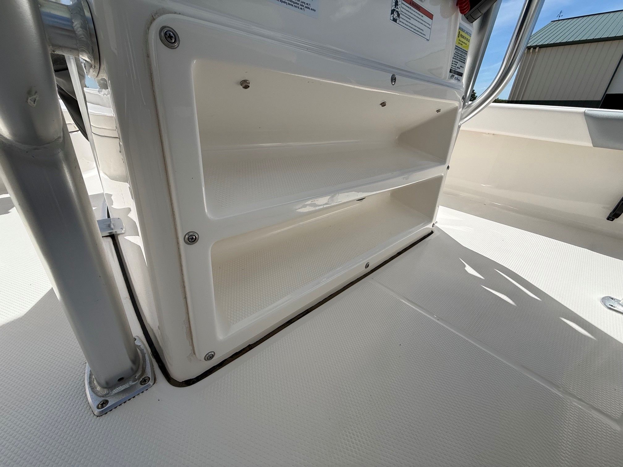 Interior view of 2021 Robalo 226 Cayman boat.