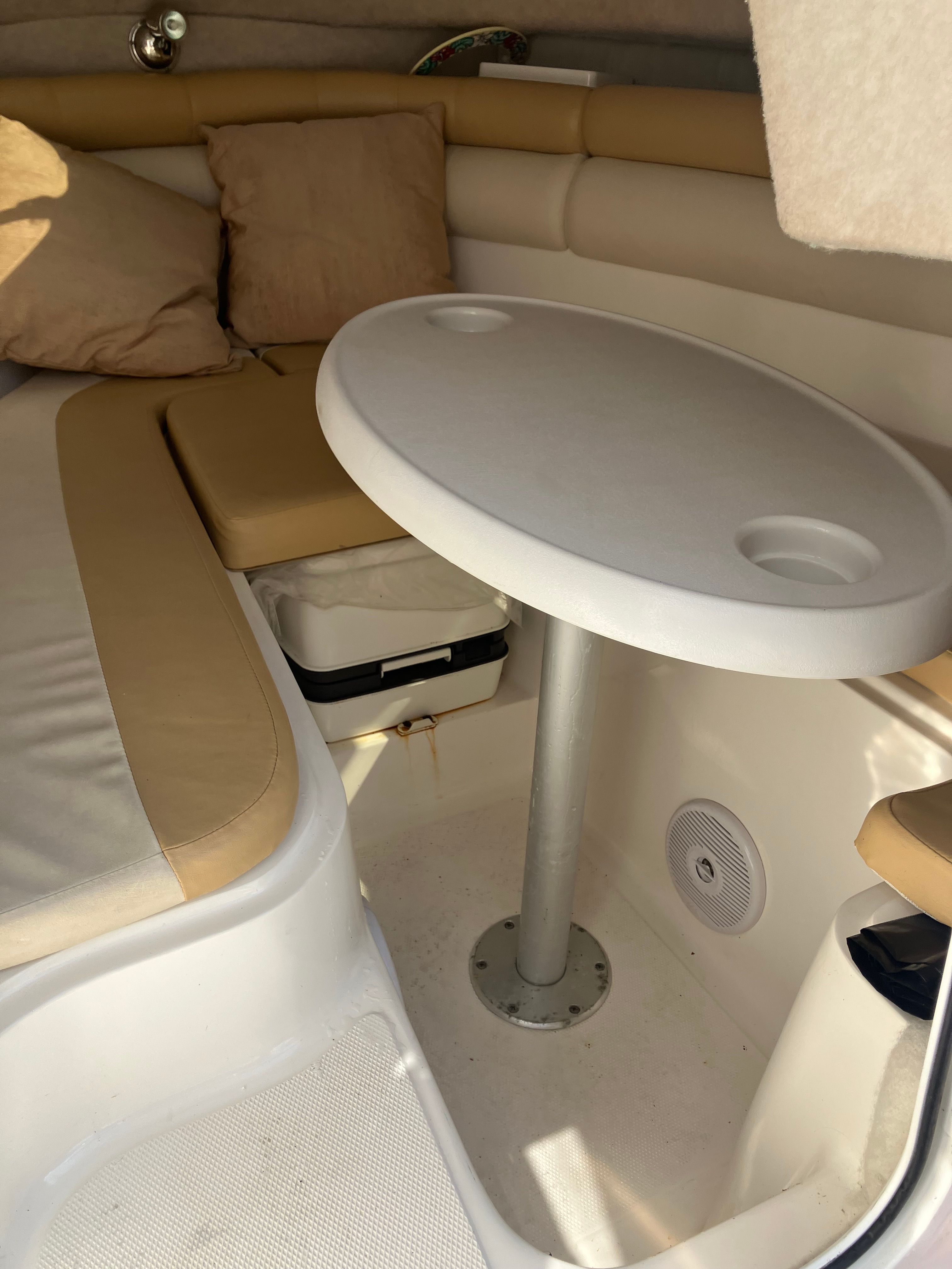 Interior of a Custom 216wa pro boat, year 2010.