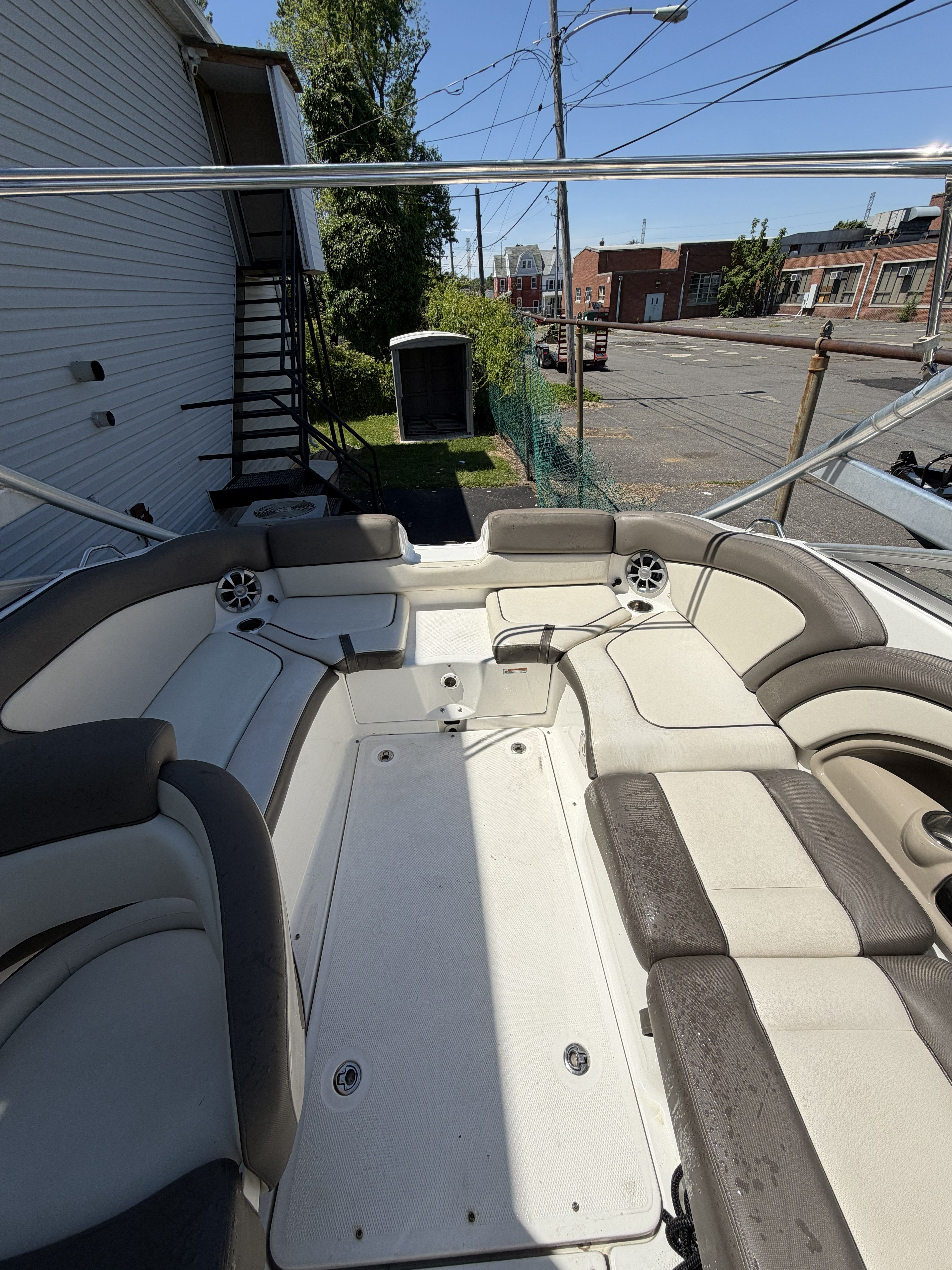 Interior of a 2012 Yamaha Boats 242 with seating area.