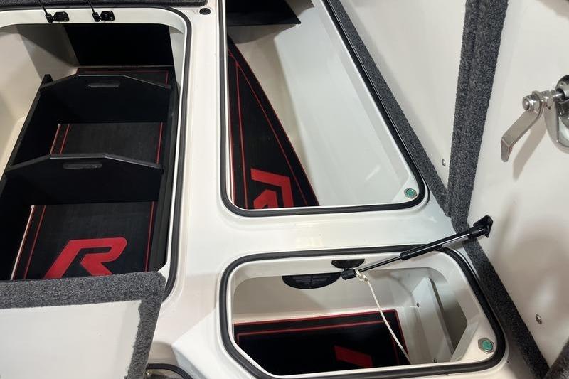 2022 Ranger Z520R boat storage compartments with sleek design and organized layout.