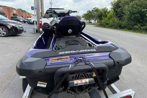 2025 Sea-Doo GTI SE 130 jet ski on trailer, parked on roadside.