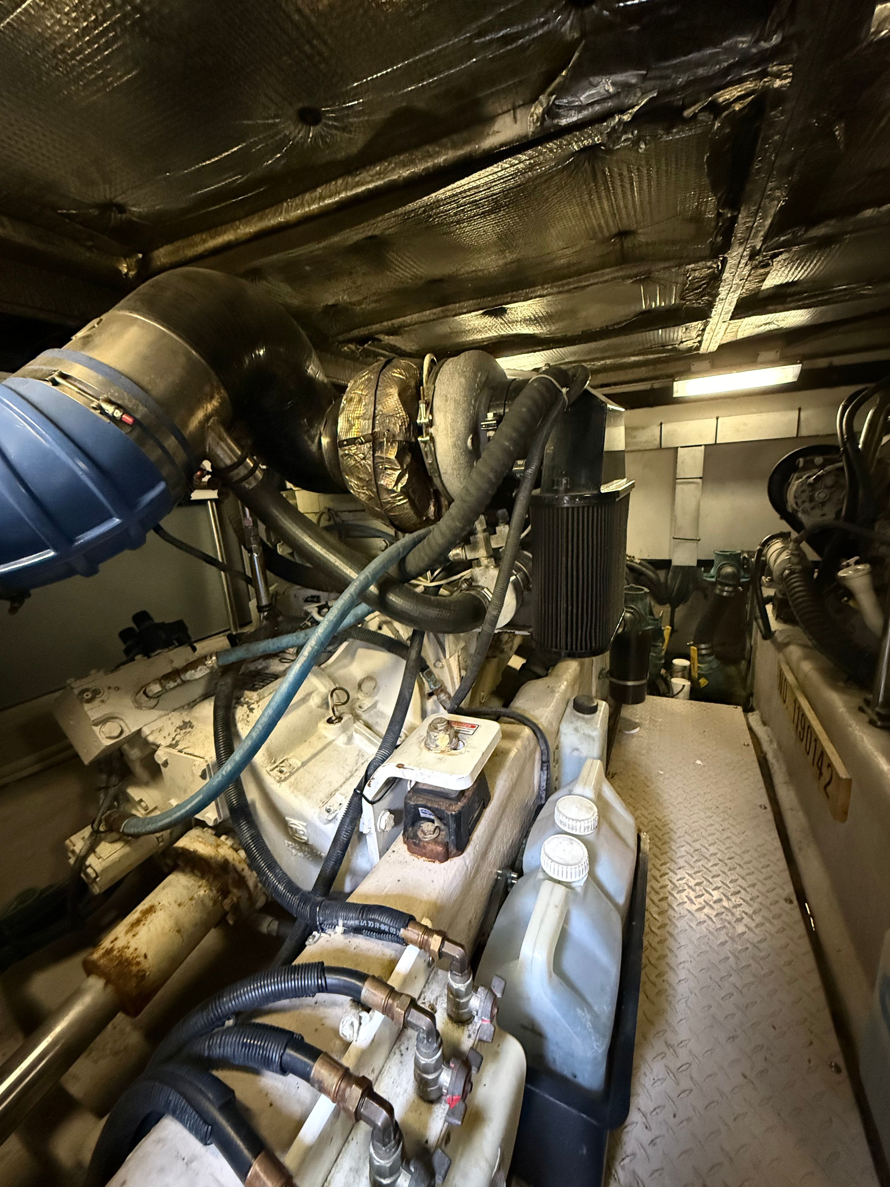 Engine room of 2005 Sea Ray 500 Sedan Bridge.