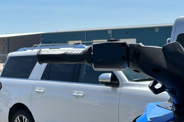 Close-up of a black Yamaha WaveRunner JETBLASTER handlebar.