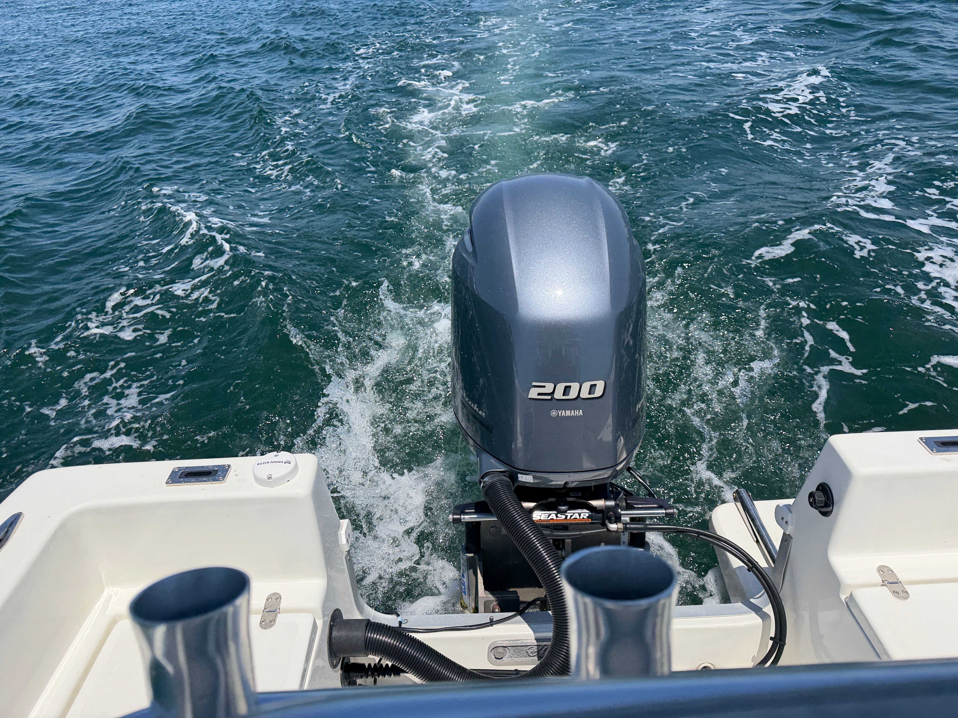 KenCraft Challenger 2021 with Yamaha 200 HP engine on water.