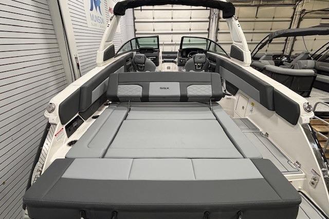 2026 Chaparral SSX 8 boat interior with sleek seating and modern design.