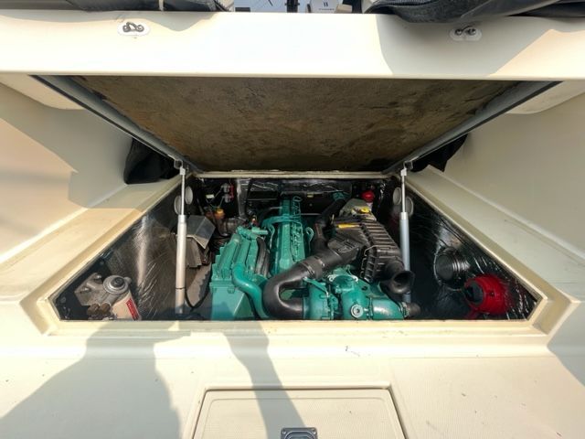Engine compartment of a 2002 Carolina Classic 25 boat.