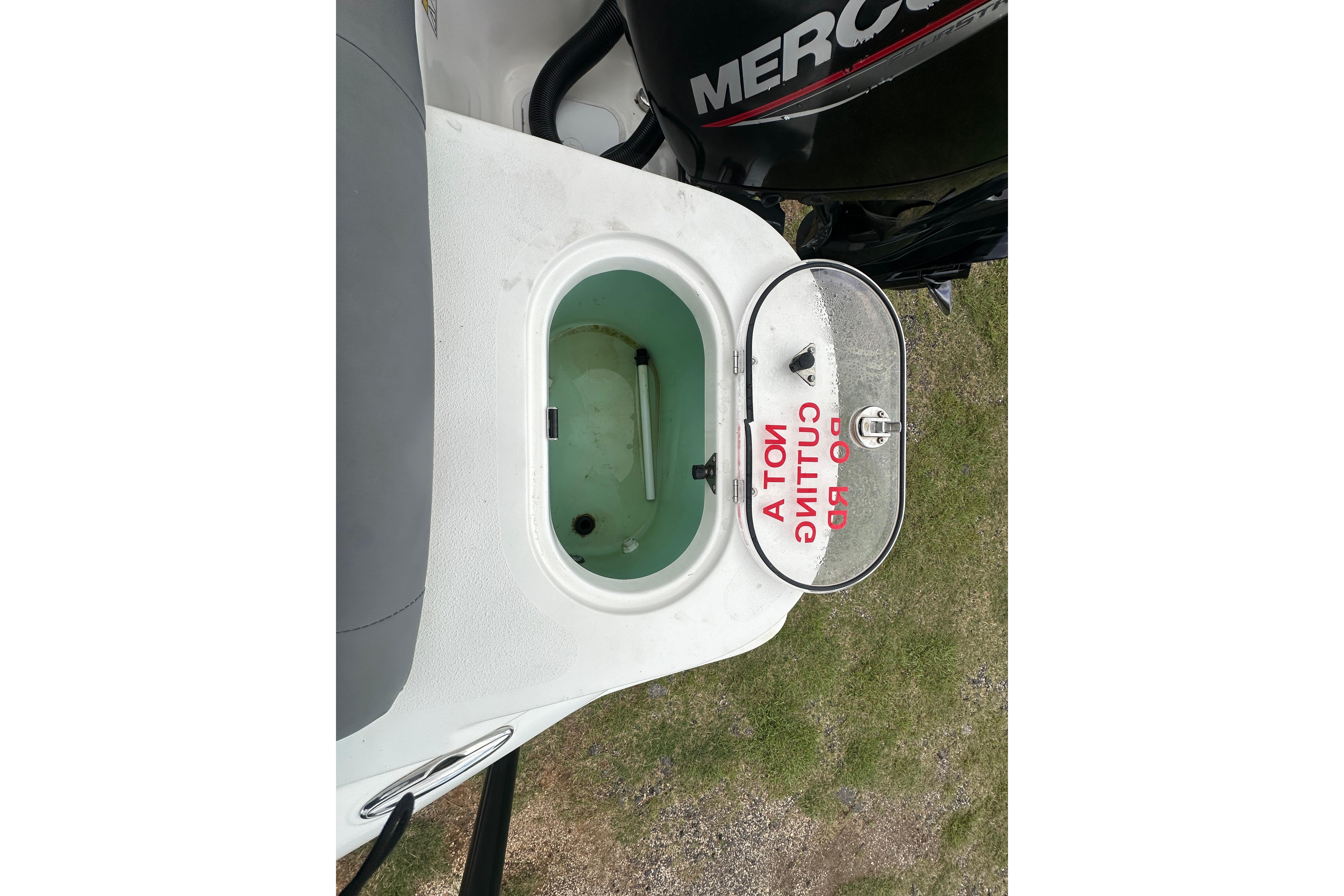Livewell on 2023 NauticStar 2102 Legacy boat with Mercury engine.