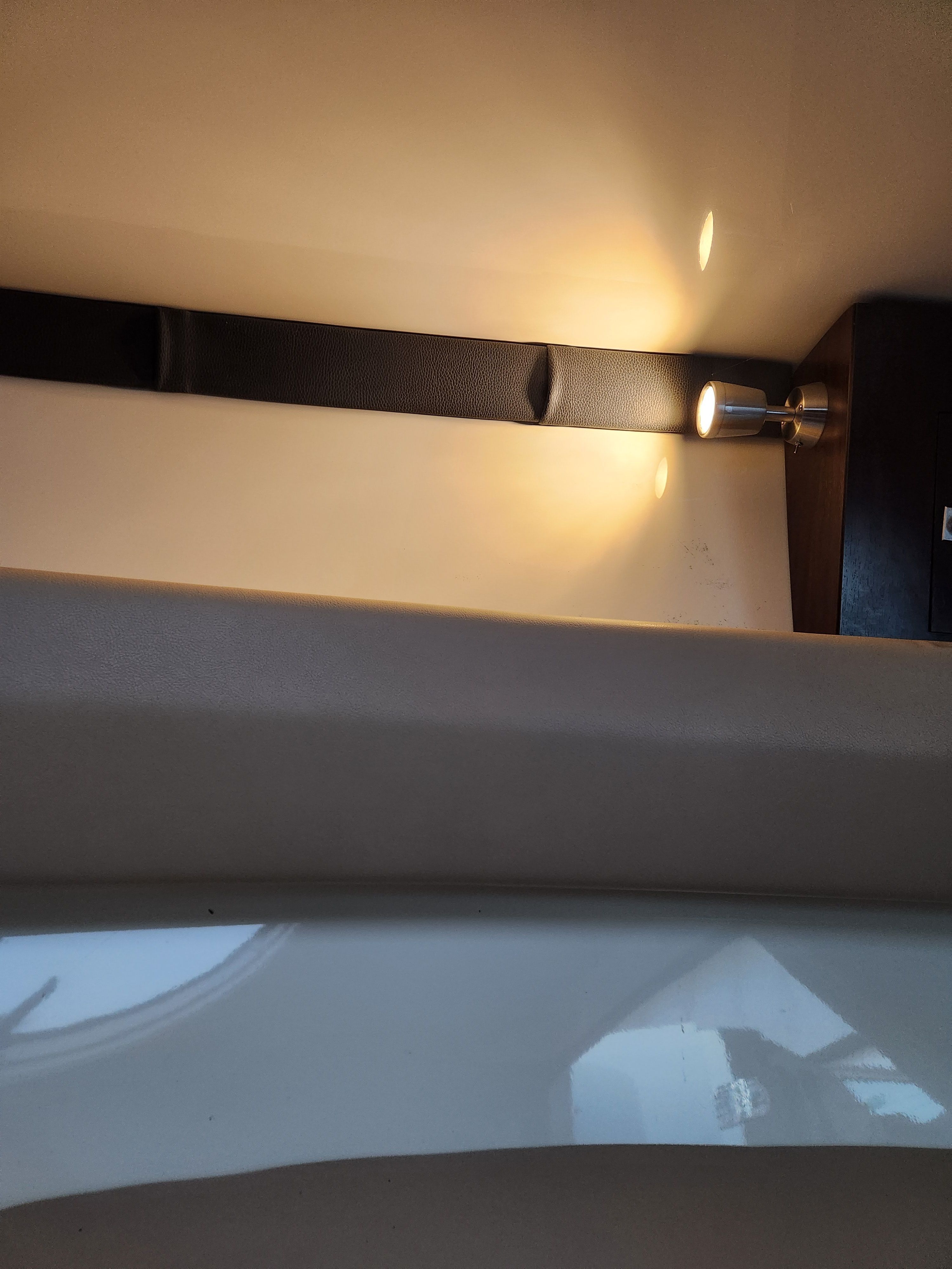 Interior lighting of a 2015 Monterey 268SSC boat.