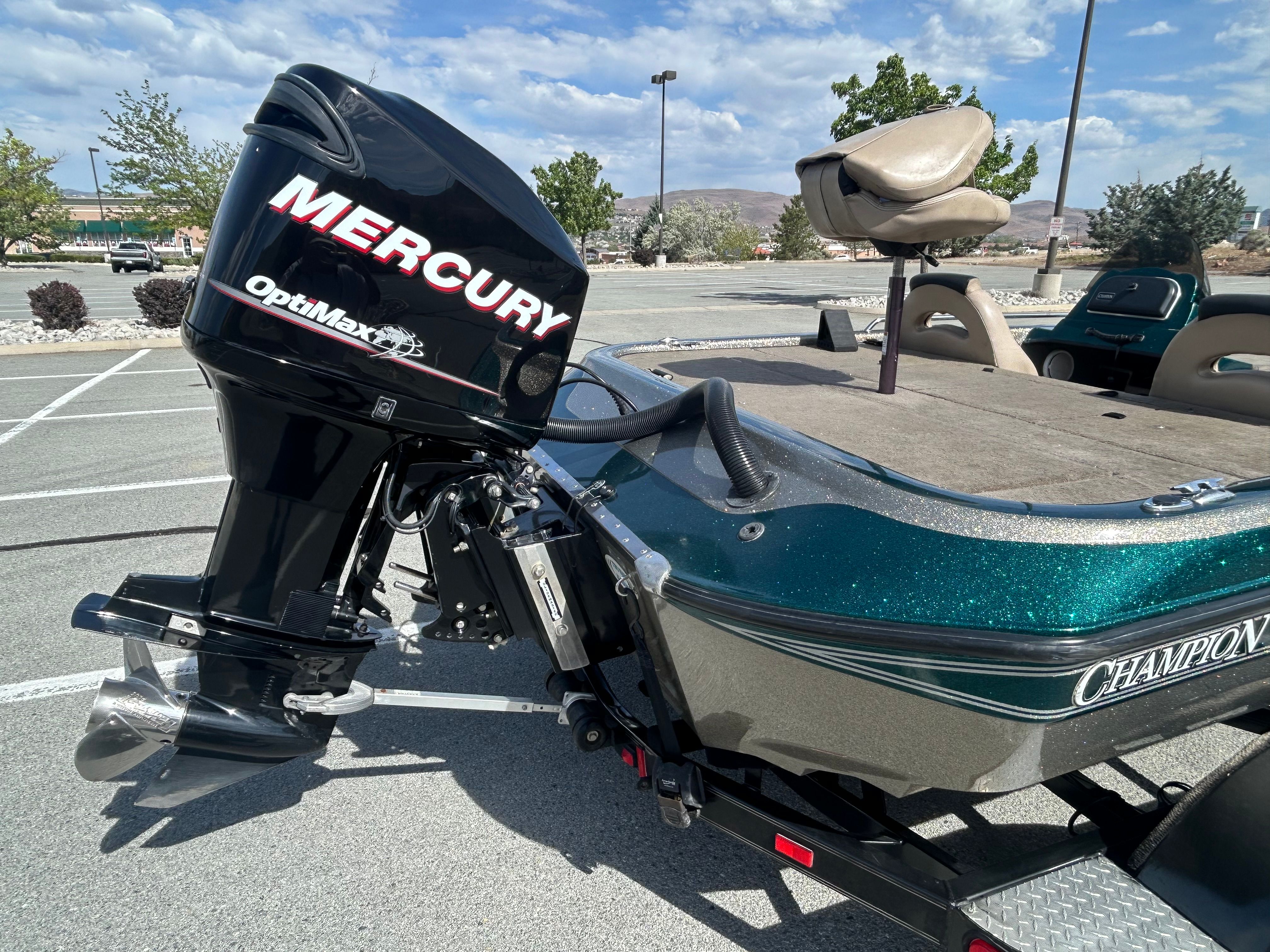 Champion 183 boat with Mercury OptiMax engine, 2008 model.