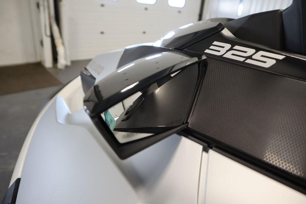 2026 Sea-Doo GTX Limited 325, close-up of sleek design and mirror detail.