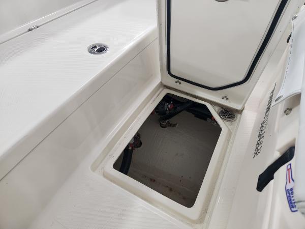 Open storage compartment on 2025 Pathfinder 2400 Open boat.