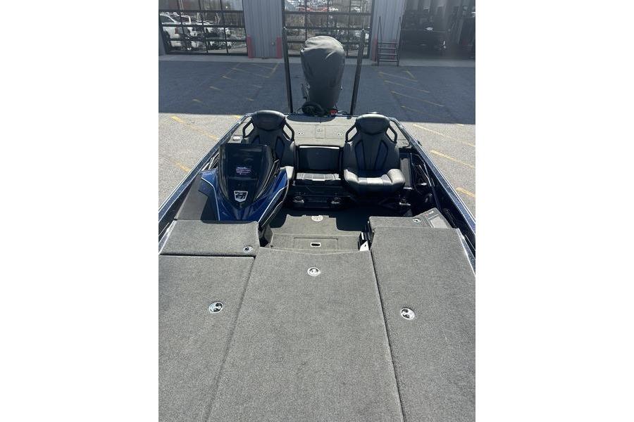 2020 Skeeter FXR21 boat interior with seating and storage compartments.