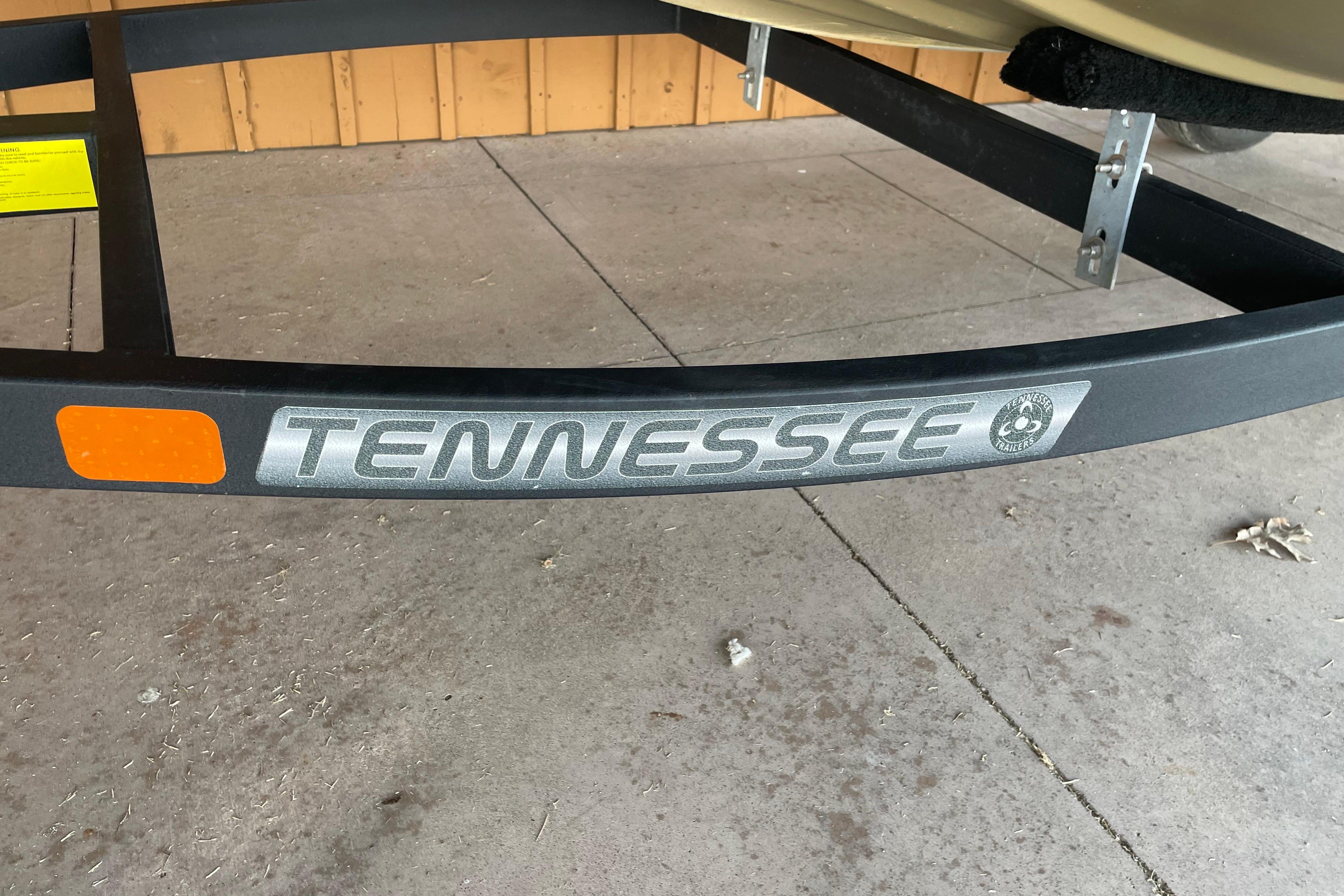 Trailer with "Tennessee" branding for 2025 Edge Duck Boats 550 model.