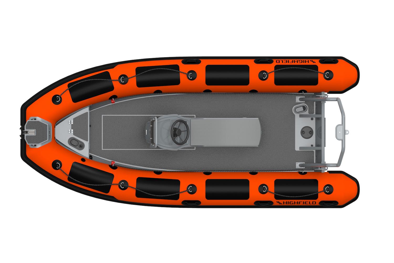 Top view of 2026 Highfield Patrol 460 boat.