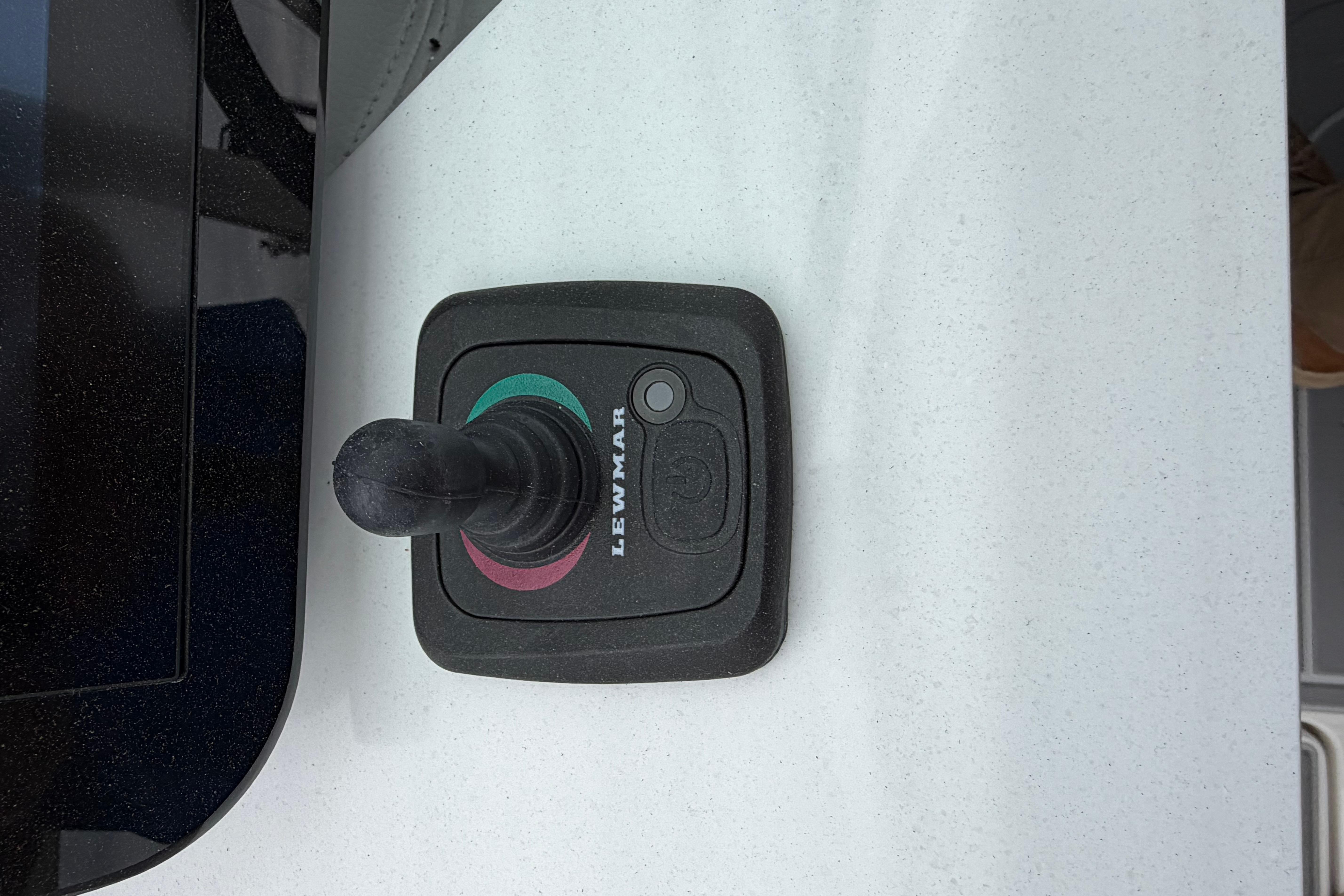 Joystick control on 2026 Regal LS9 Surf boat dashboard.