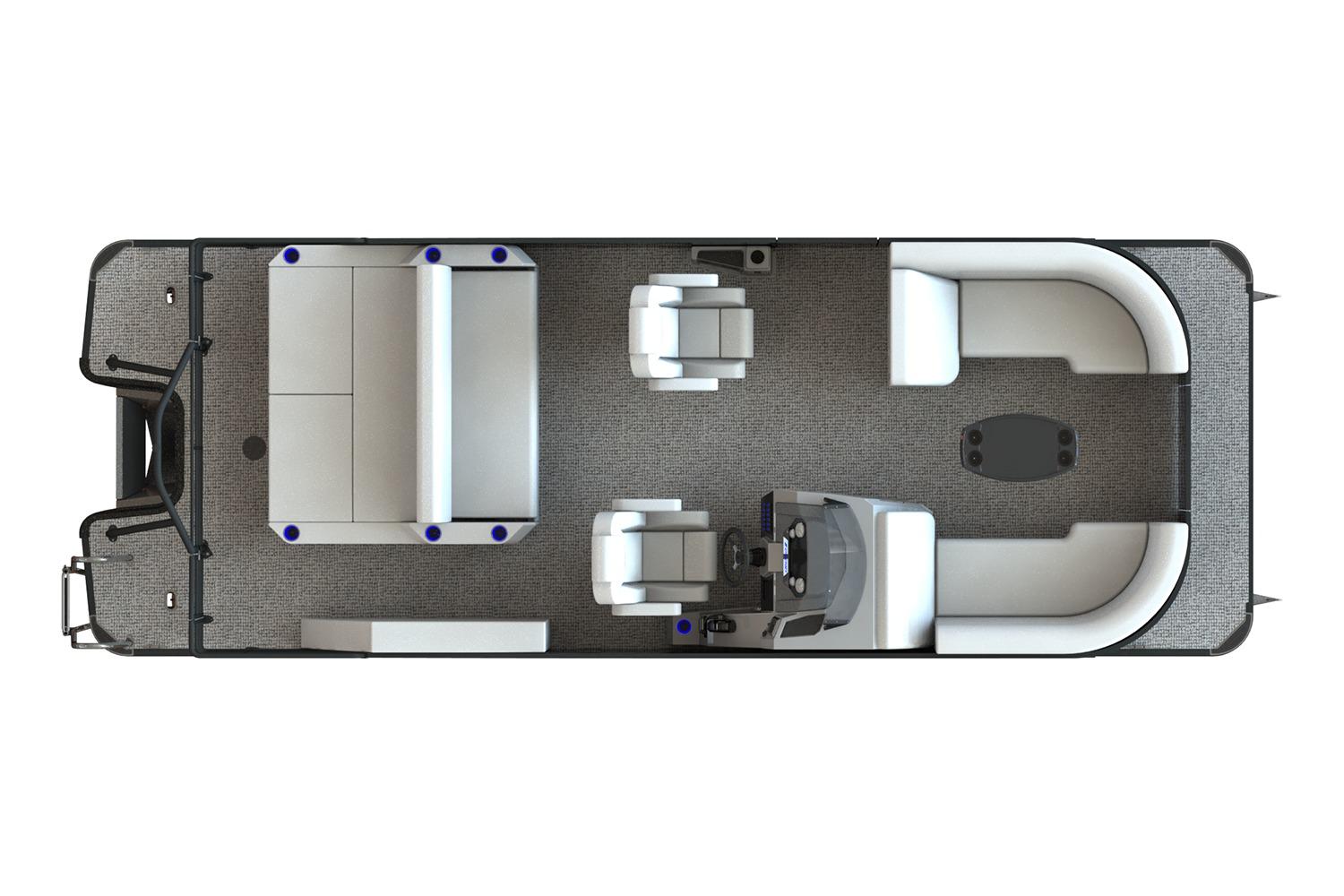 Manufacturer Provided Image: Top view of 2026 Starcraft SLS 3 Q DH pontoon boat layout.