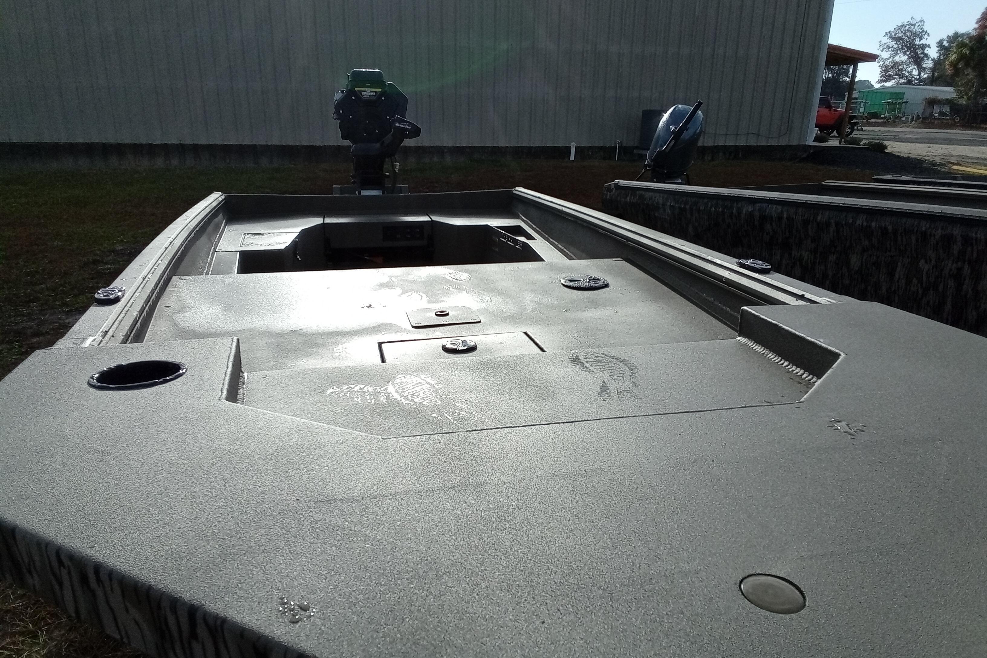 2026 Thor 1754 Swamp Hammer boat, sleek design, outdoor setting.