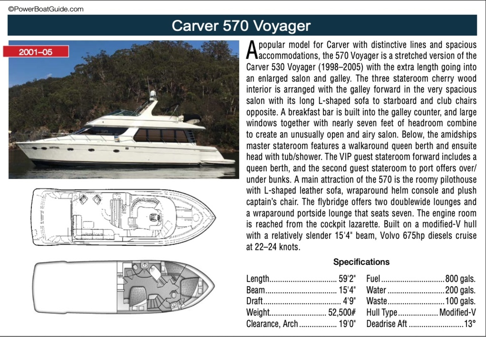 2001 Carver 570 Voyager Pilothouse - Image 55