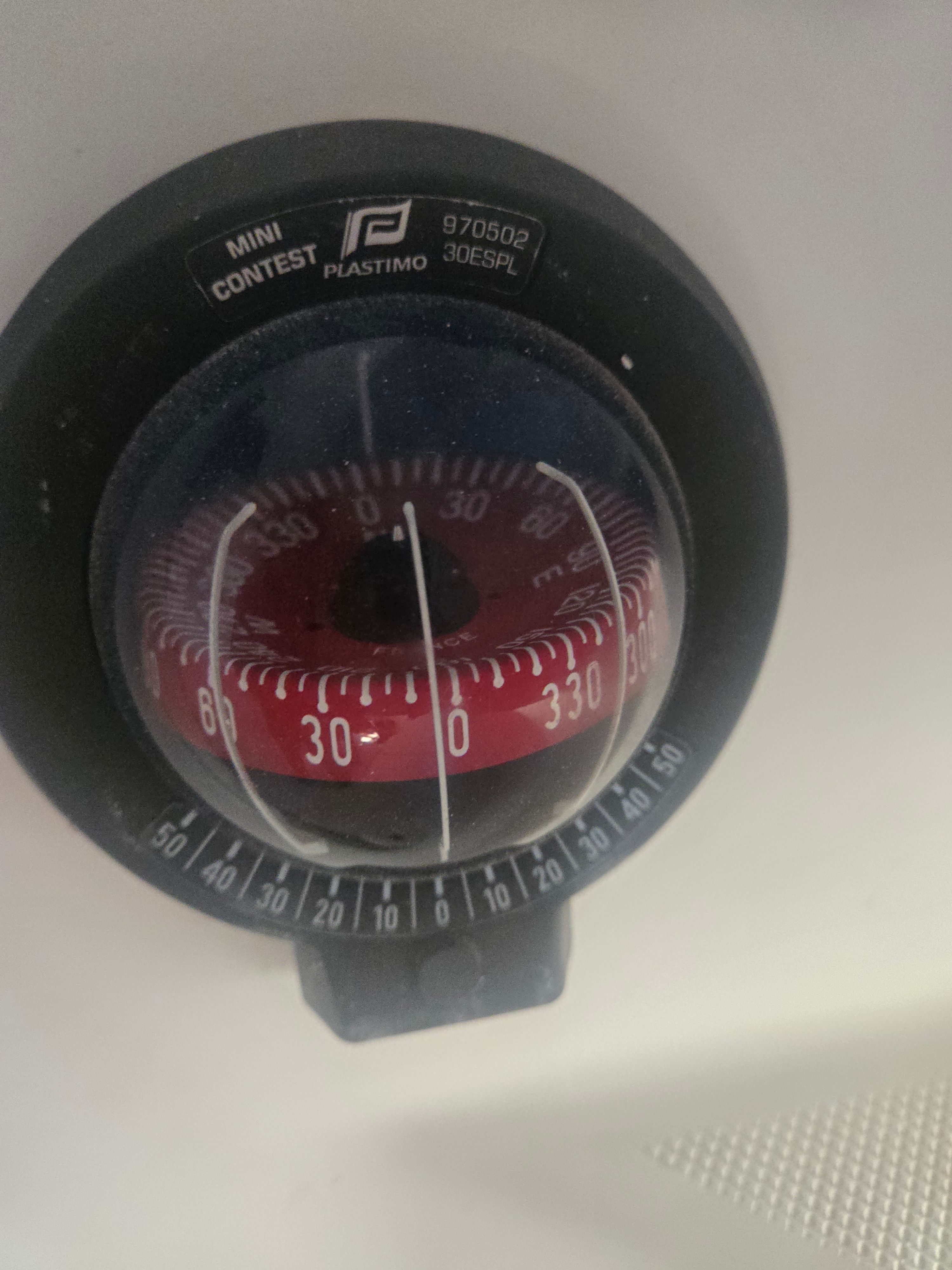 Plastimo compass on MacGregor 26M boat, year 2004.