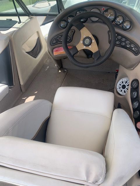 Interior of a 2001 Correct Craft Super Air Nautique boat.
