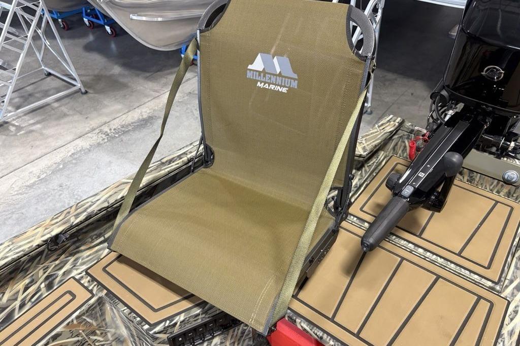 Millennium Marine seat on 2026 Tracker Grizzly 1650 T Prairie Wings Edition boat.