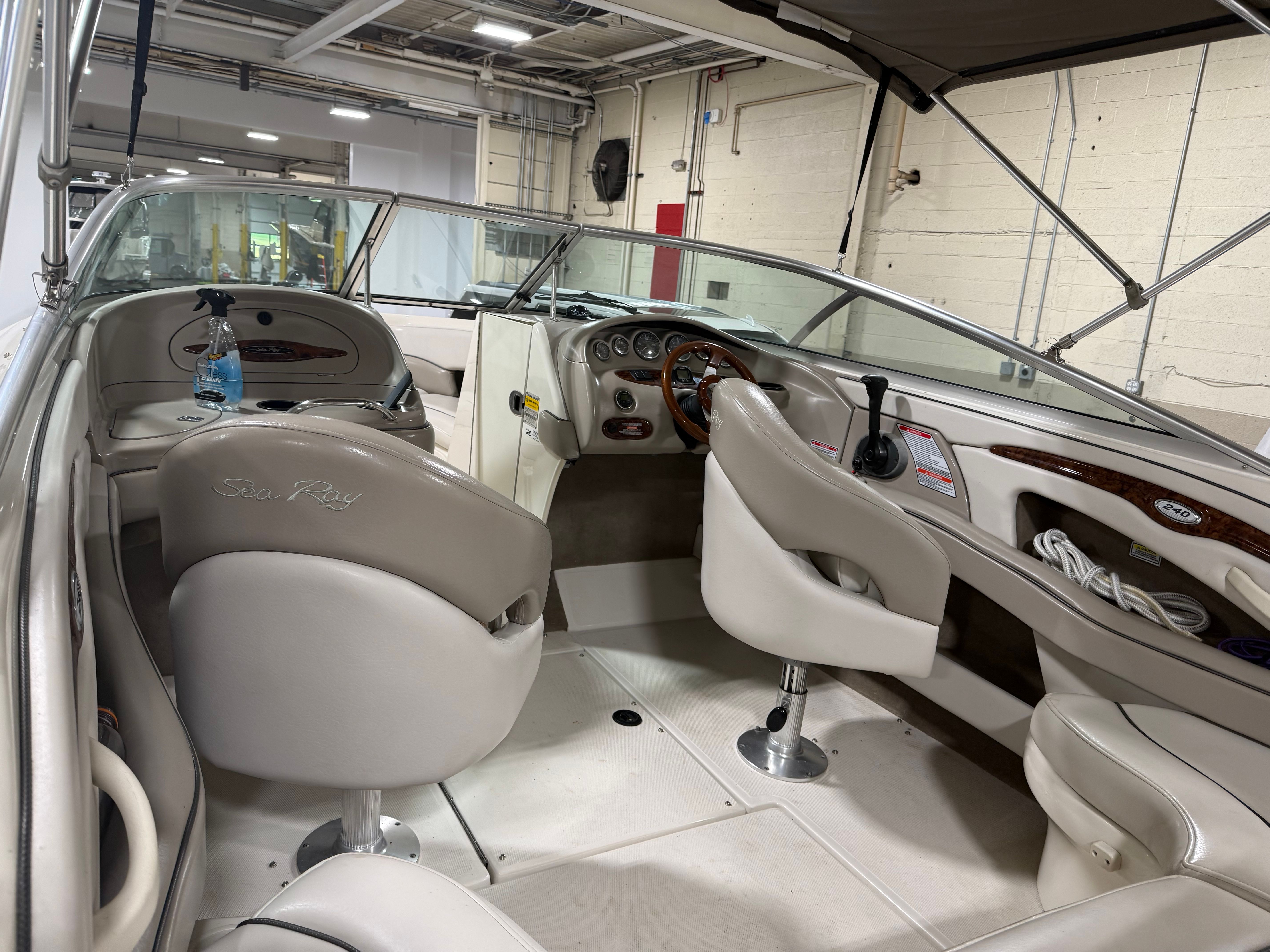 Interior of a 2003 Sea Ray 240 SIGNATURE boat.