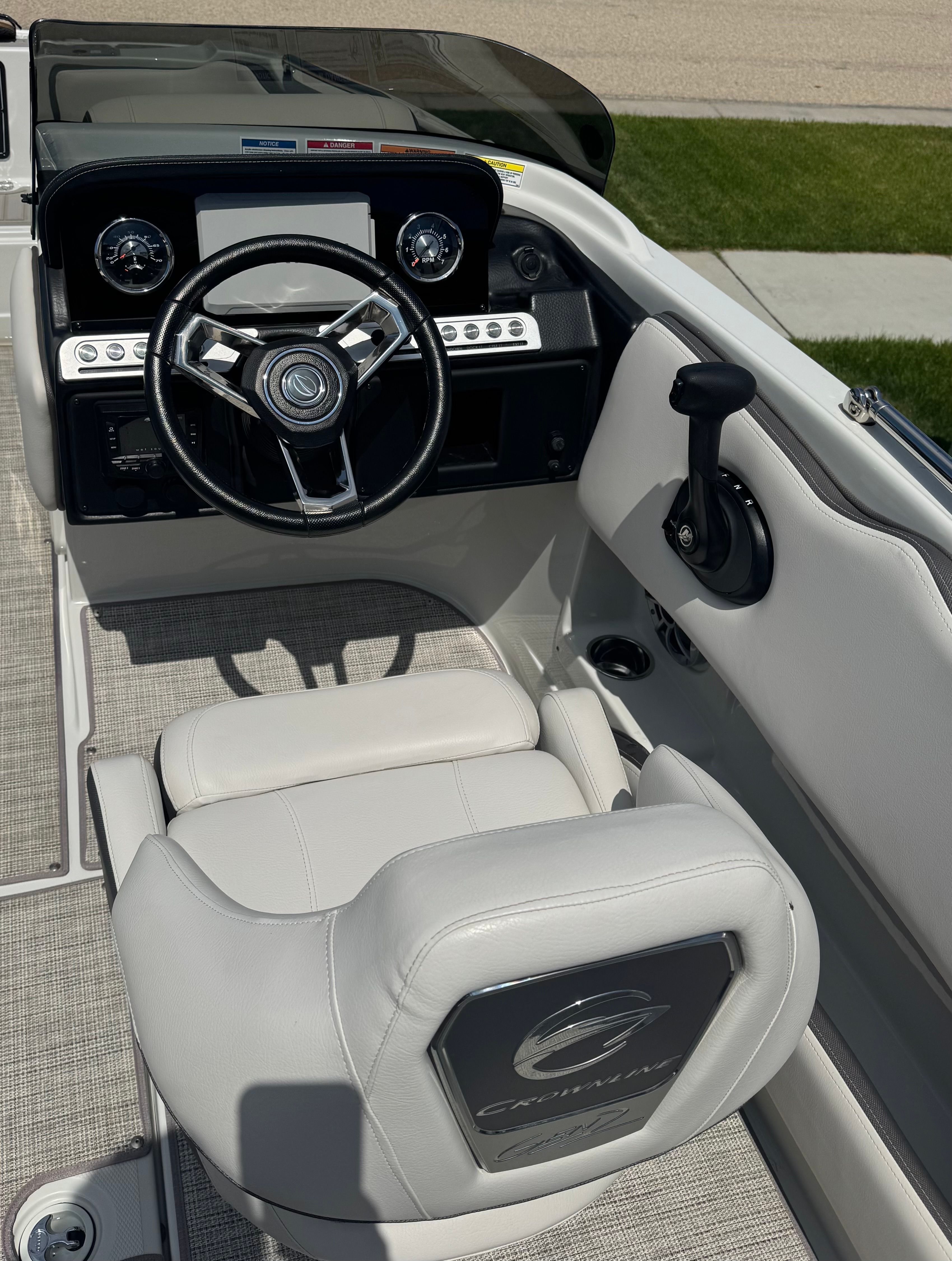 Interior of 2024 Crownline Eclipse E210 XS boat.