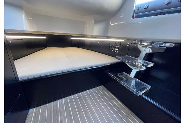 Manufacturer Provided Image: Modern interior cabin of 2023 Skipper-BSK 42NC boat with sleek design and LED lighting.