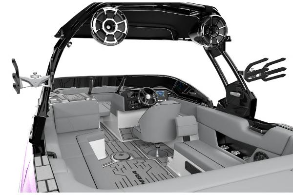 Manufacturer Provided Image: 2026 Moomba Max boat interior with sleek design, advanced controls, and premium audio system.