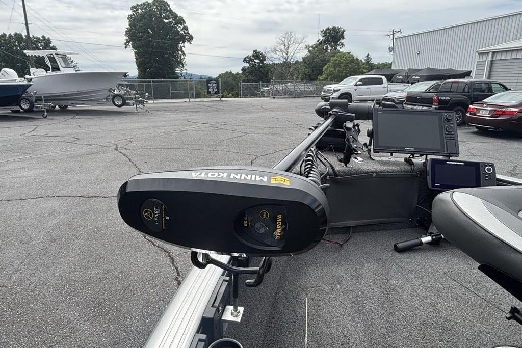 2021 Lund 1675 Adventure Sport boat with Minn Kota Terrova trolling motor and navigation equipment.