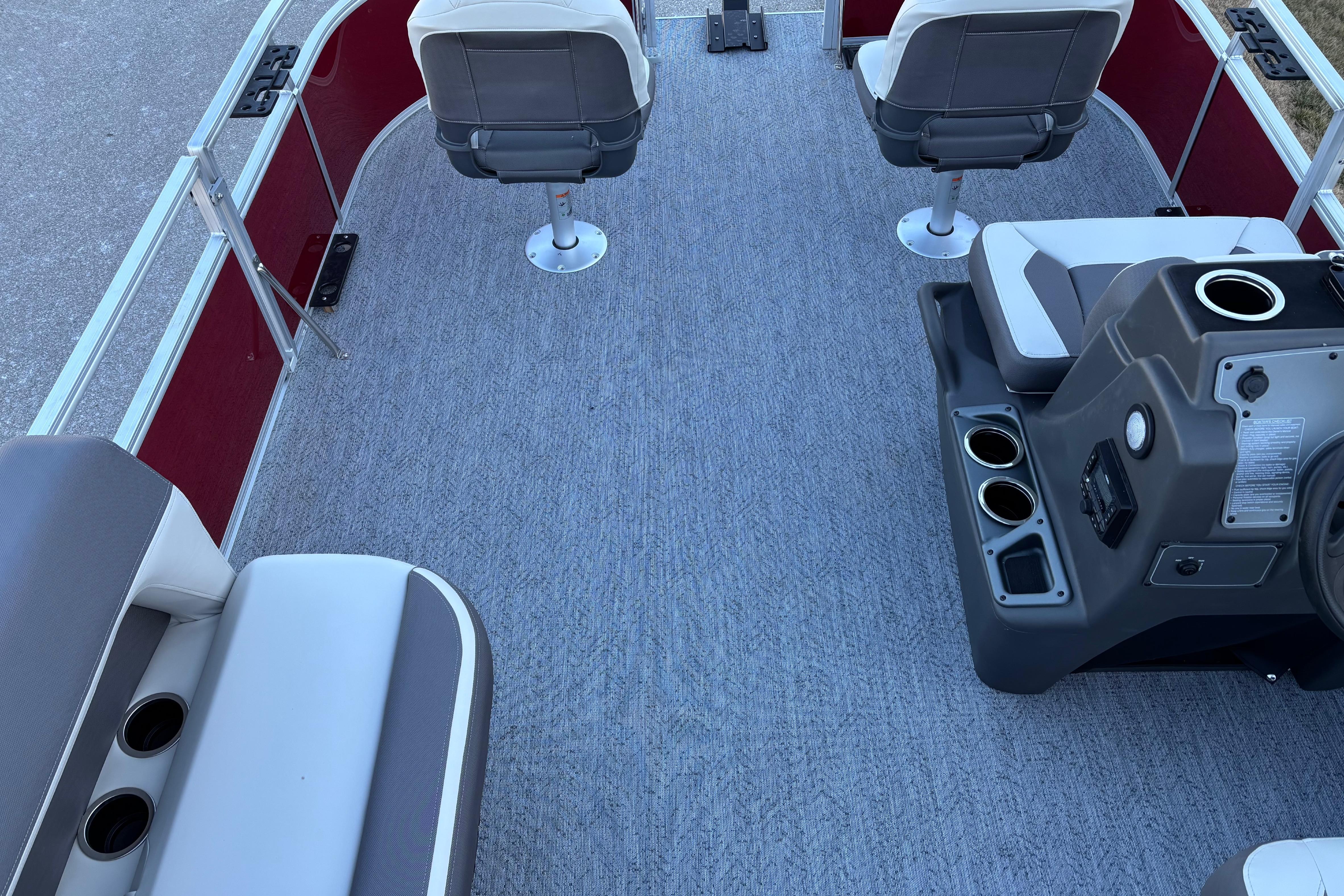 2026 Sun Tracker Bass Buggy 16 XL Select interior with seating and console.