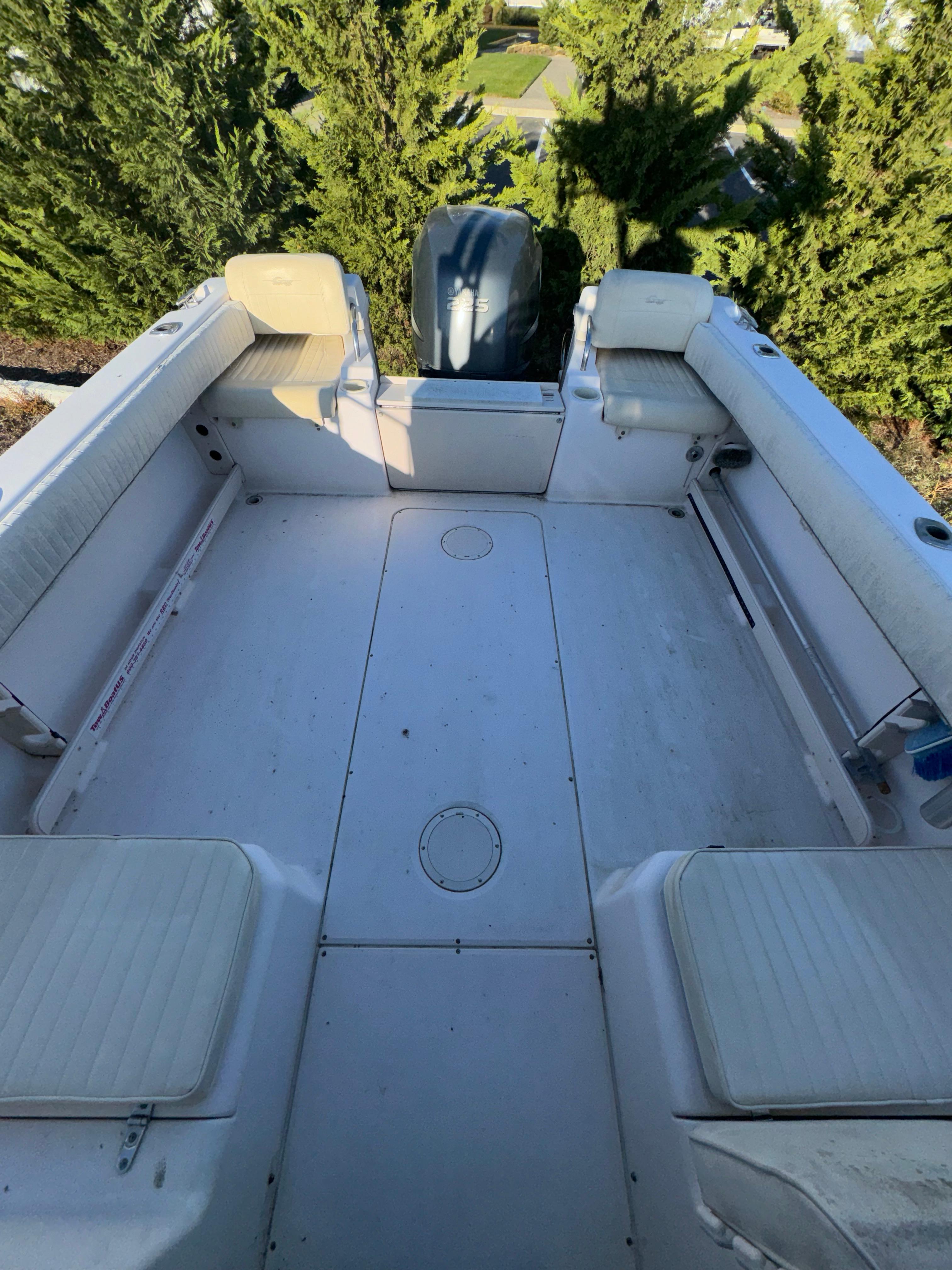 Interior view of a 2006 Grady-White Seafarer 226 boat deck.