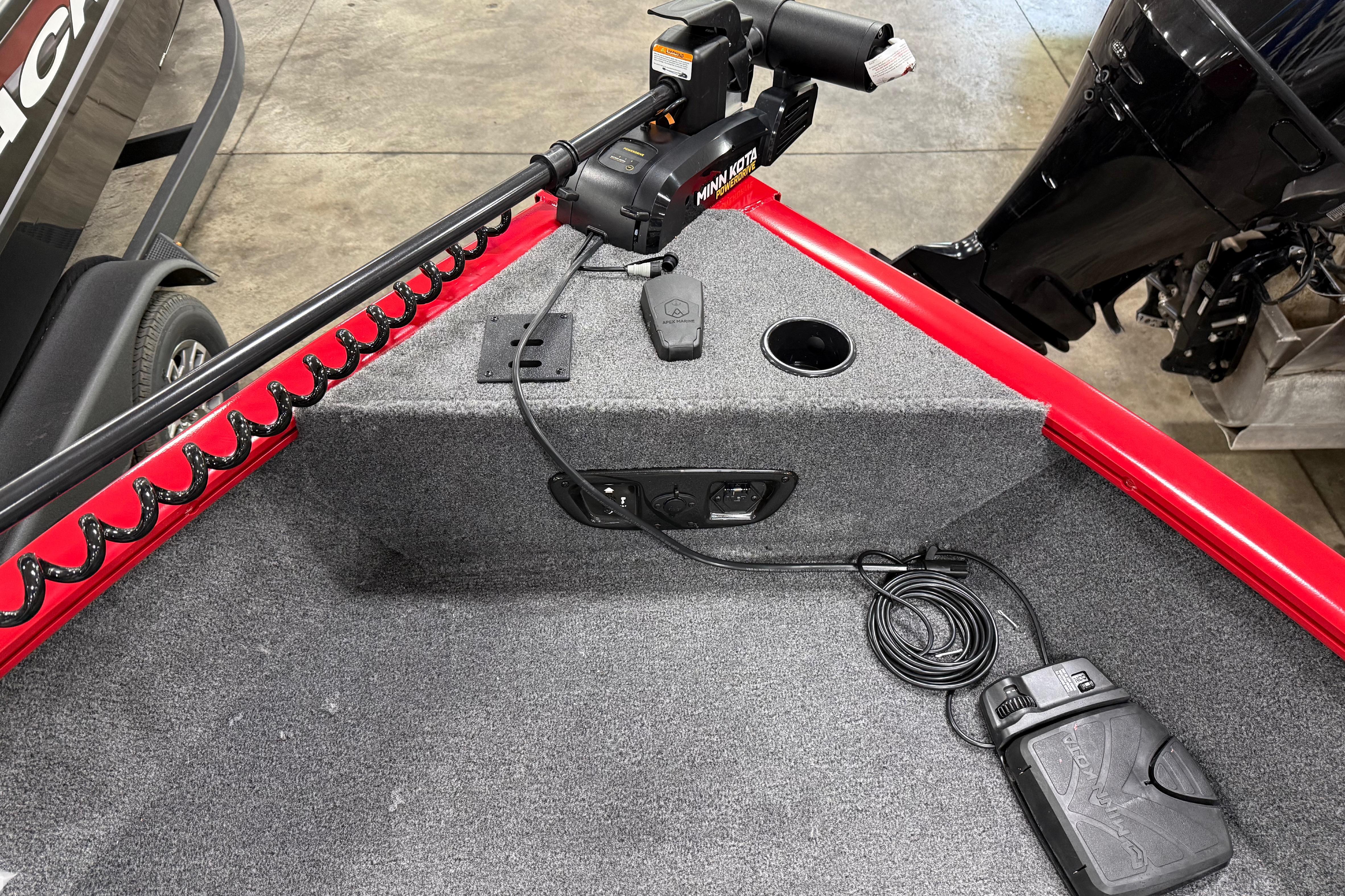 2026 Tracker Pro Guide V-175 Combo boat with Minn Kota trolling motor and foot pedal.