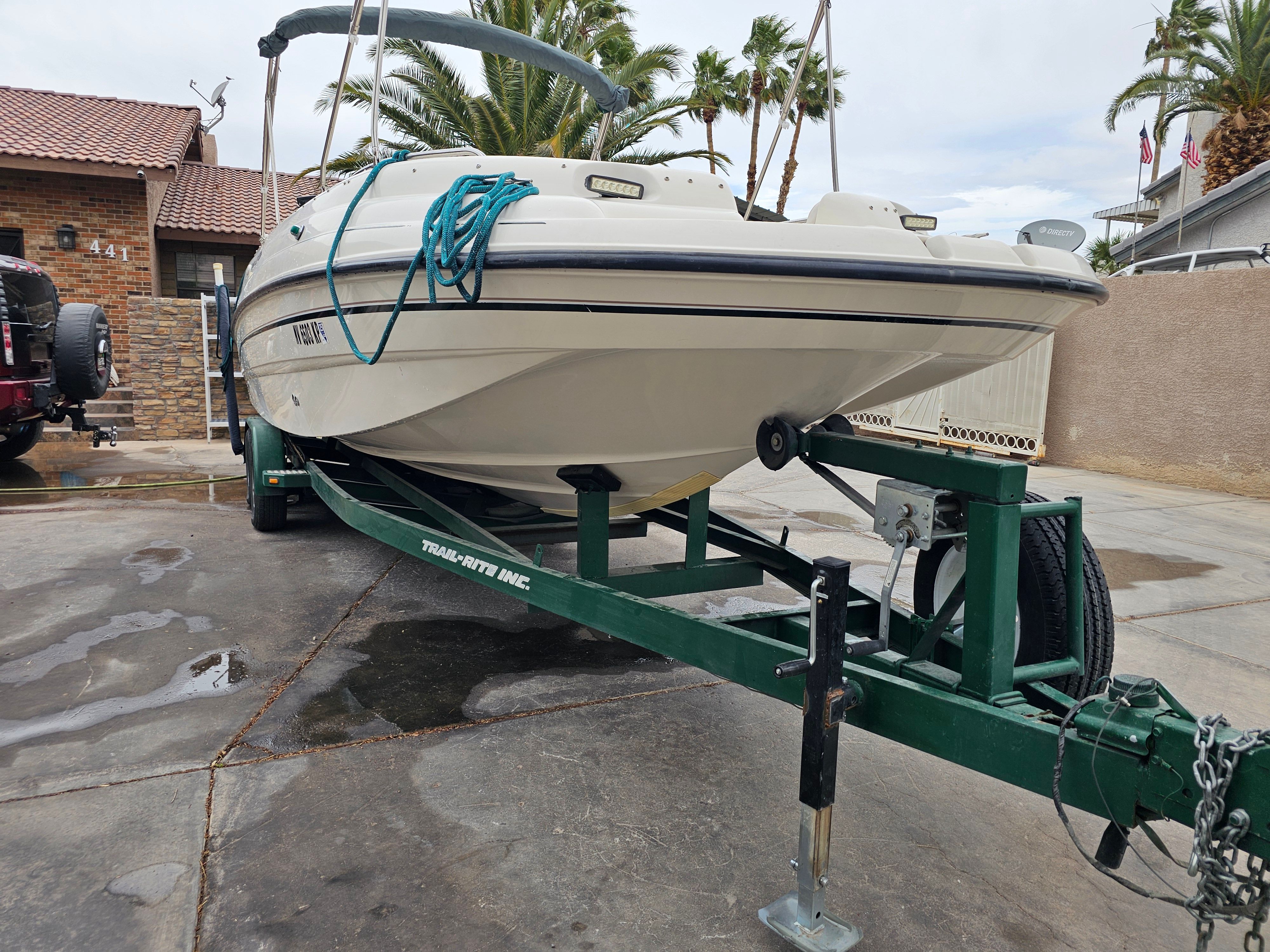 1998 Chaparral Sunesta 252 Special Edition on trailer, ready for adventure.