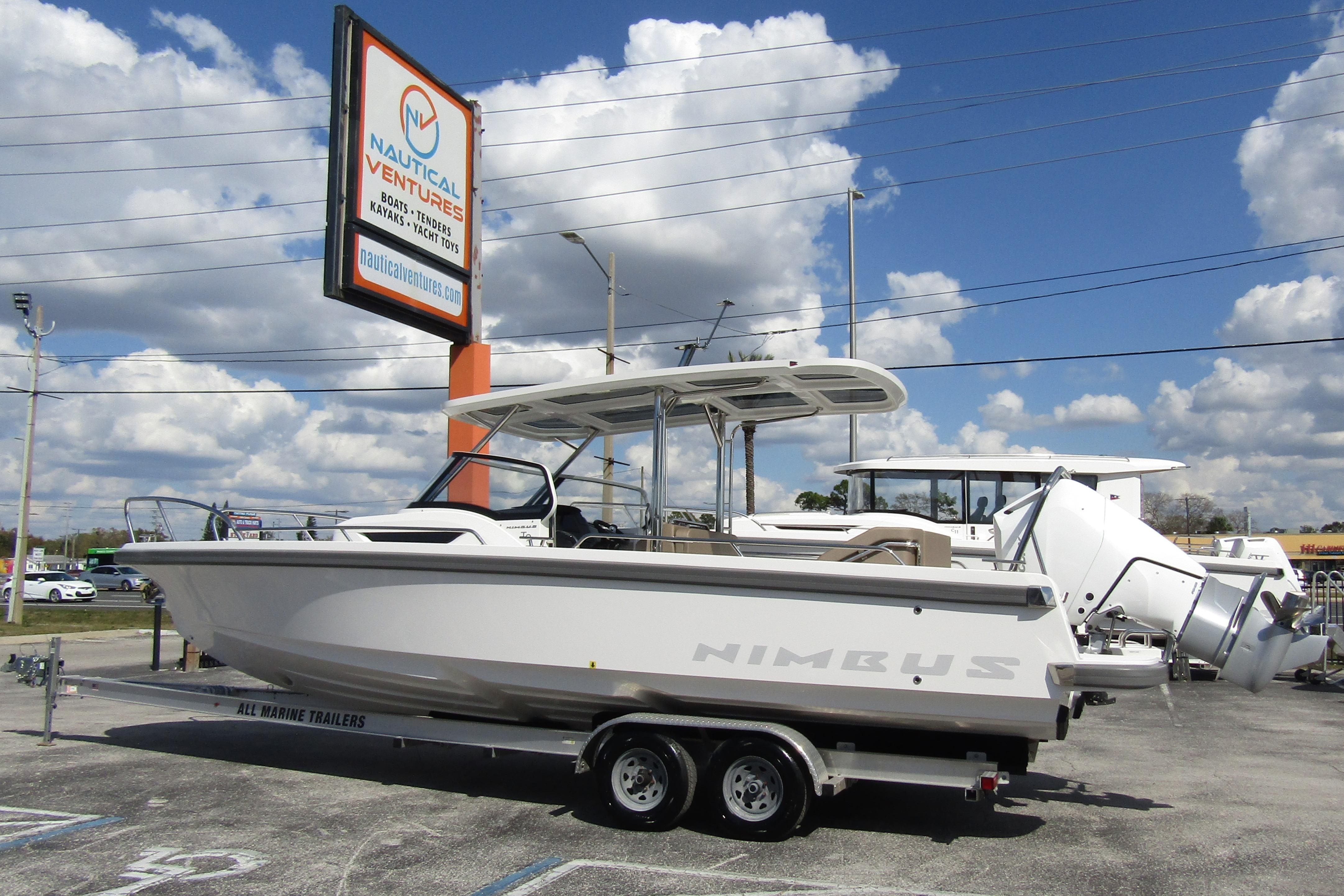 Nimbus Tender 9 boat 2026 on trailer at Nautical Ventures.