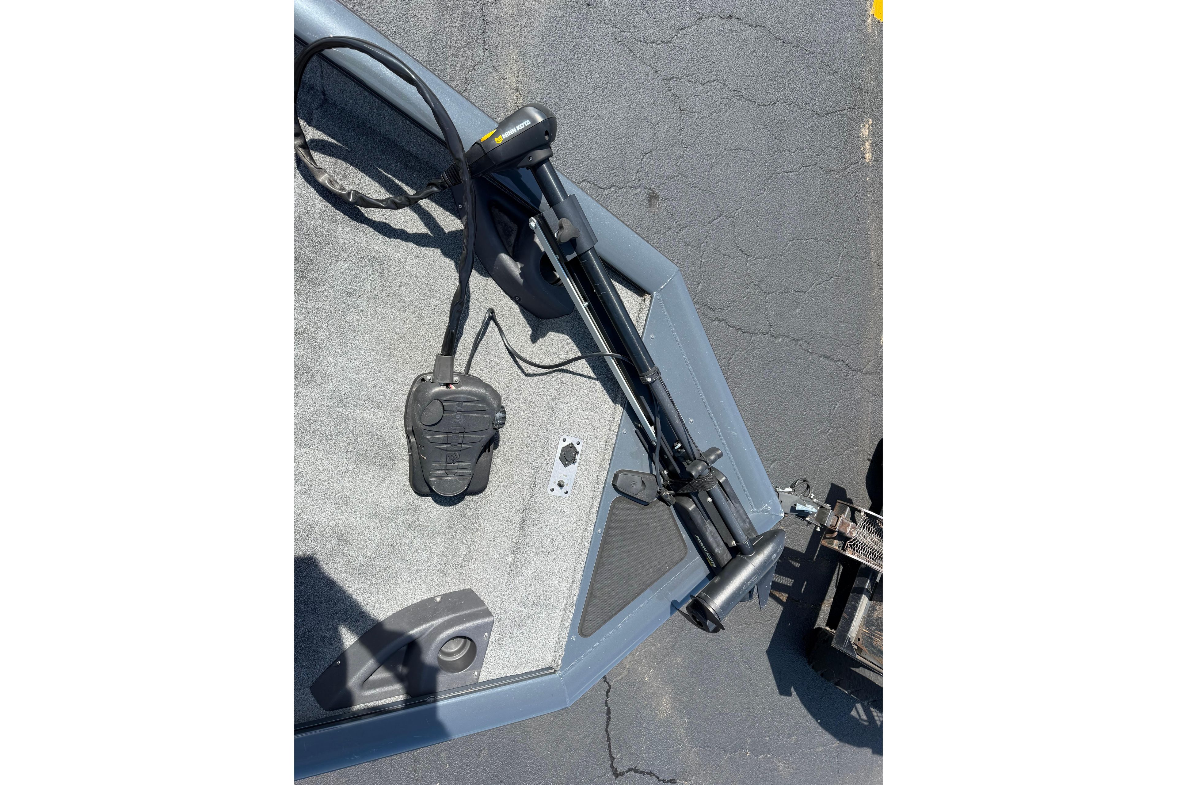 2019 Tracker Pro Team 175 TF boat with trolling motor and foot pedal.