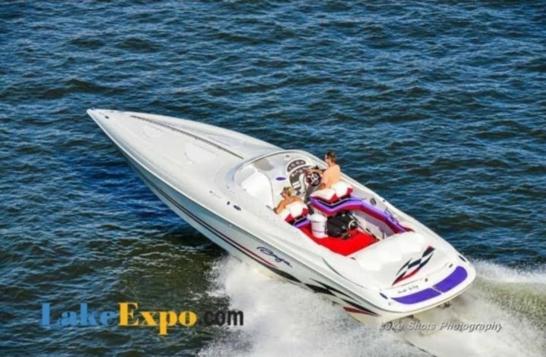 1997 Baja 38 Special Boss boat on the water.