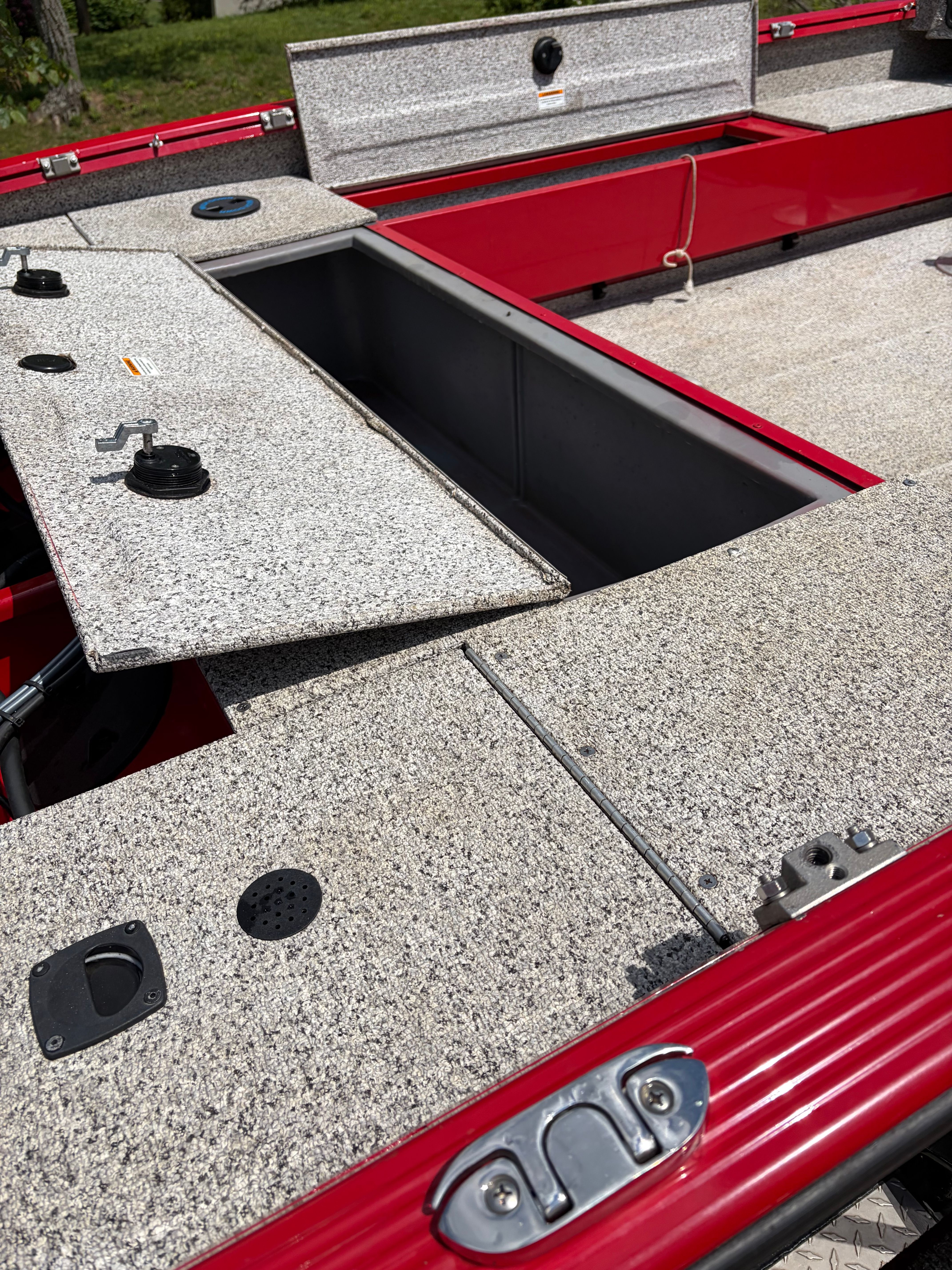 Interior view of Polar Kraft Outlander 2010 boat, model year 2024.