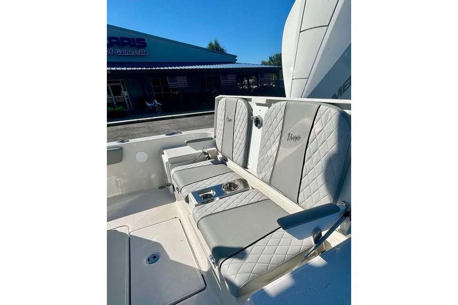 2026 Ranger 2360 Bay boat with stylish seating and modern design.