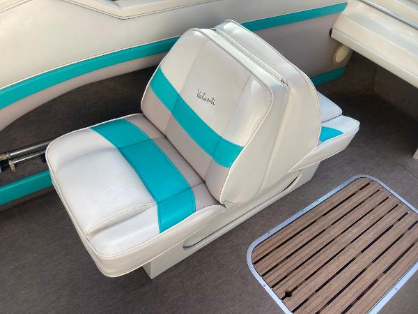 Regal Valanti 200 seat, white and turquoise, 1992 model.