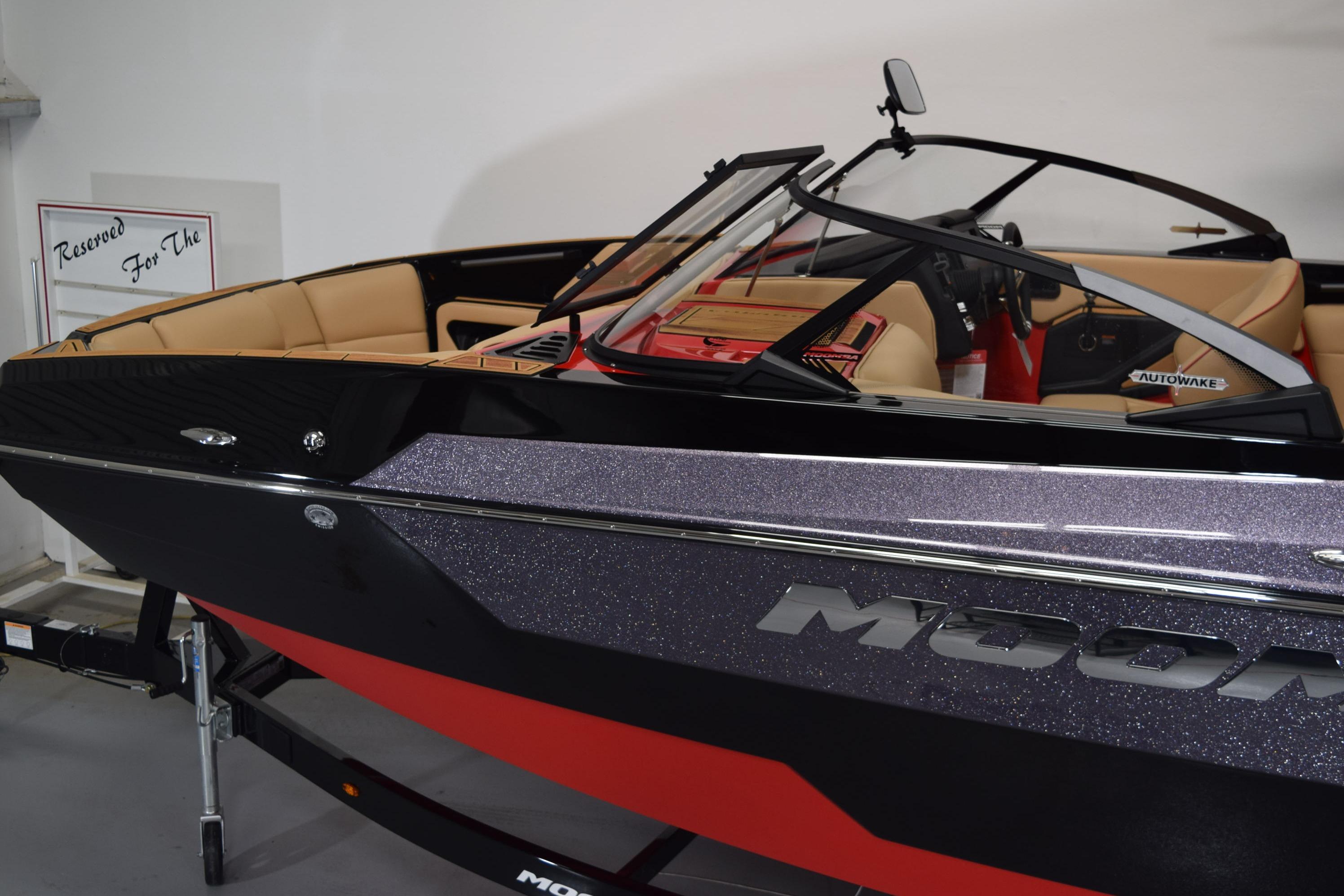 2026 Moomba Max boat with sleek design and luxurious interior.