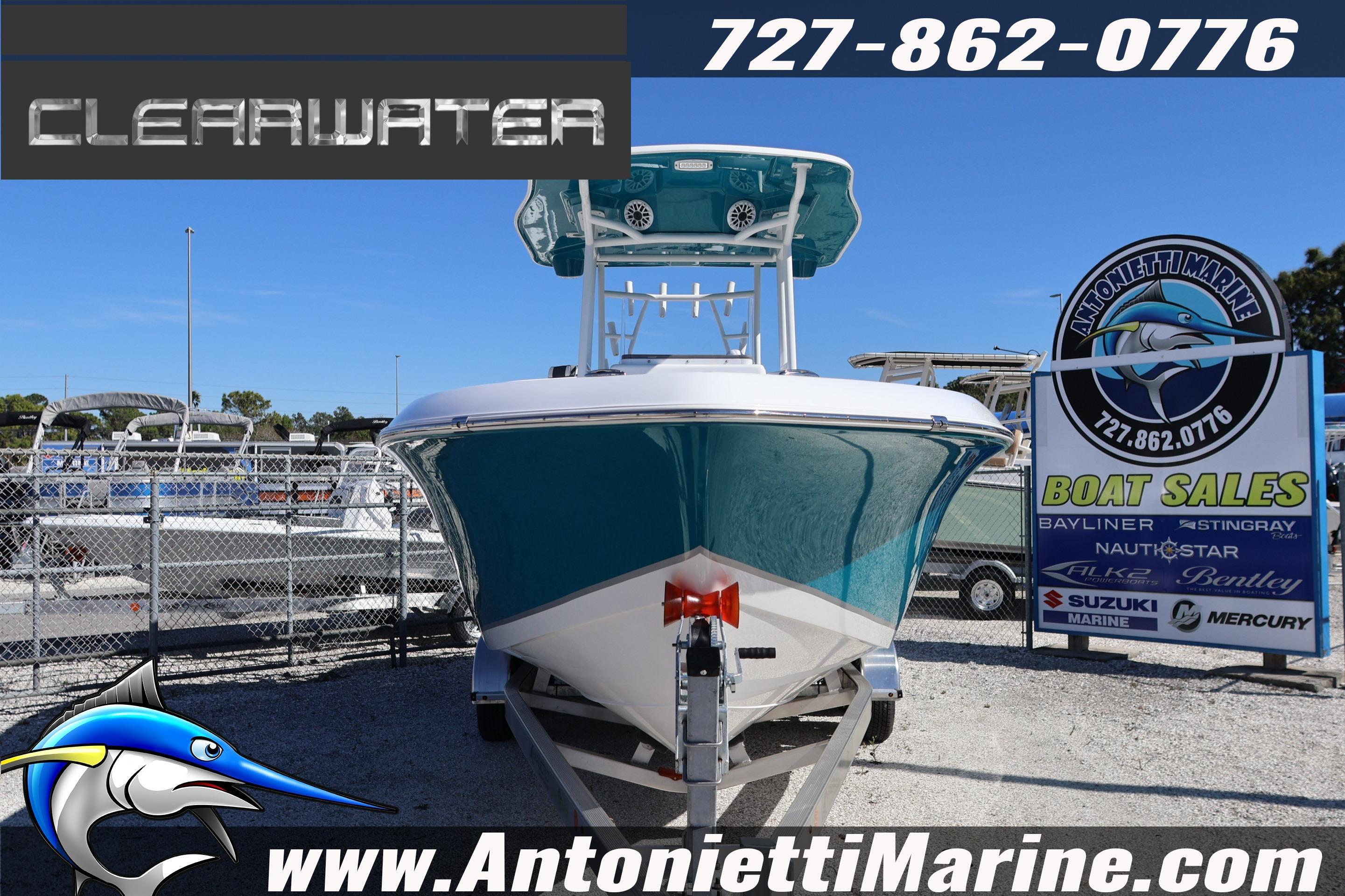 2026 Clearwater 2300 boat at Antonietti Marine sales, contact 727-862-0776.
