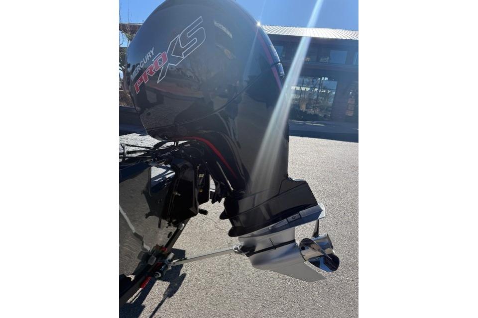 2026 Ranger VS1782SC Angler with Mercury Pro XS outboard motor in sunlight.