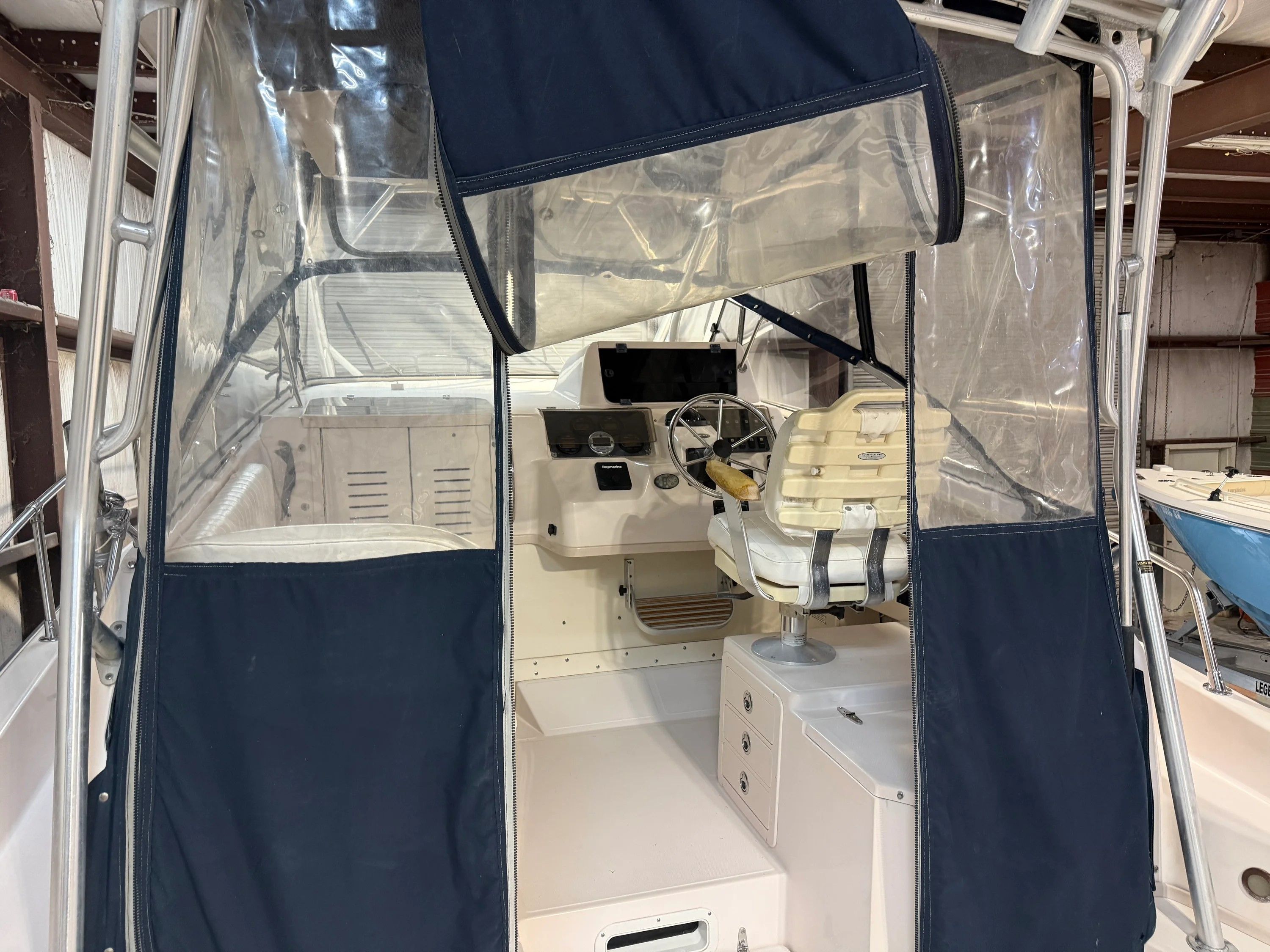 Interior of a 2002 Grady-White Marlin 300 boat.