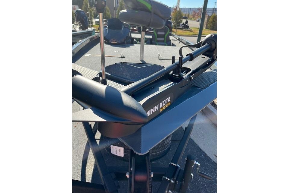 2026 Ranger RT198P boat with Minn Kota Maxxum trolling motor on deck.